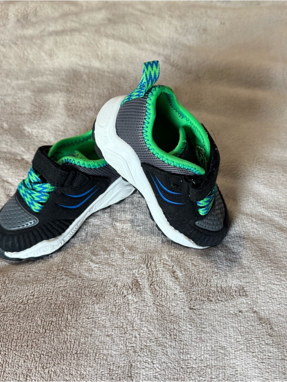 Carter's Black, Gray & Green Kids Sneakers